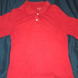 Red boys polo shirt
